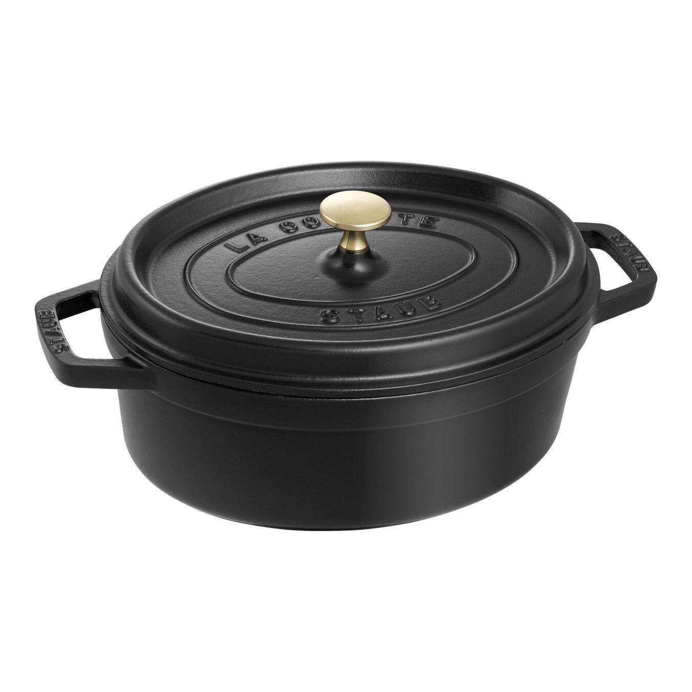 Staub La Cocotte Döküm Tencere Oval 3.2 L Siyah
