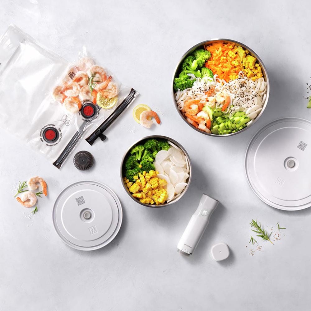 Zwilling Fresh & Save Bowls 9 Parça Çelik Vakumlu Saklama Kabı Seti M/L Boy