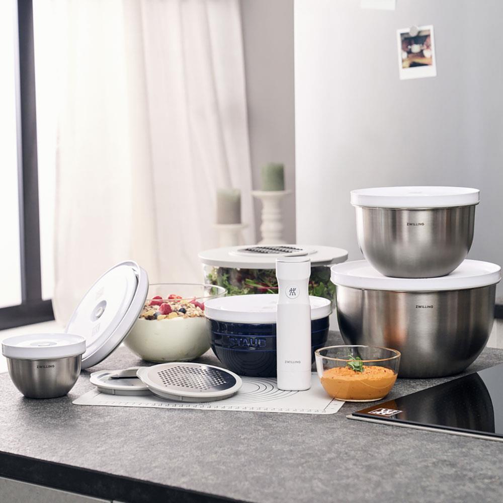 Zwilling Fresh & Save Bowls 9 Parça Çelik Vakumlu Saklama Kabı Seti M/L Boy