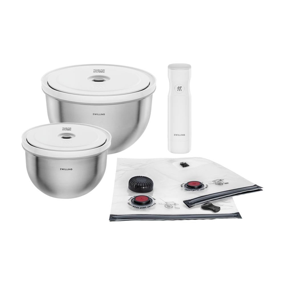 Zwilling Fresh & Save Bowls 9 Parça Çelik Vakumlu Saklama Kabı Seti M/L Boy