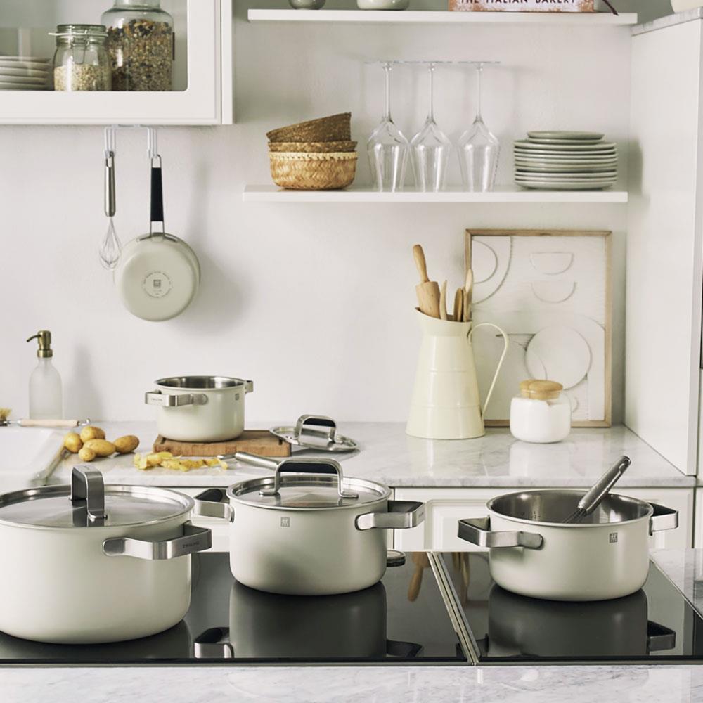 Zwilling Pure Çelik Tencere ve Tava Seti 3 parça