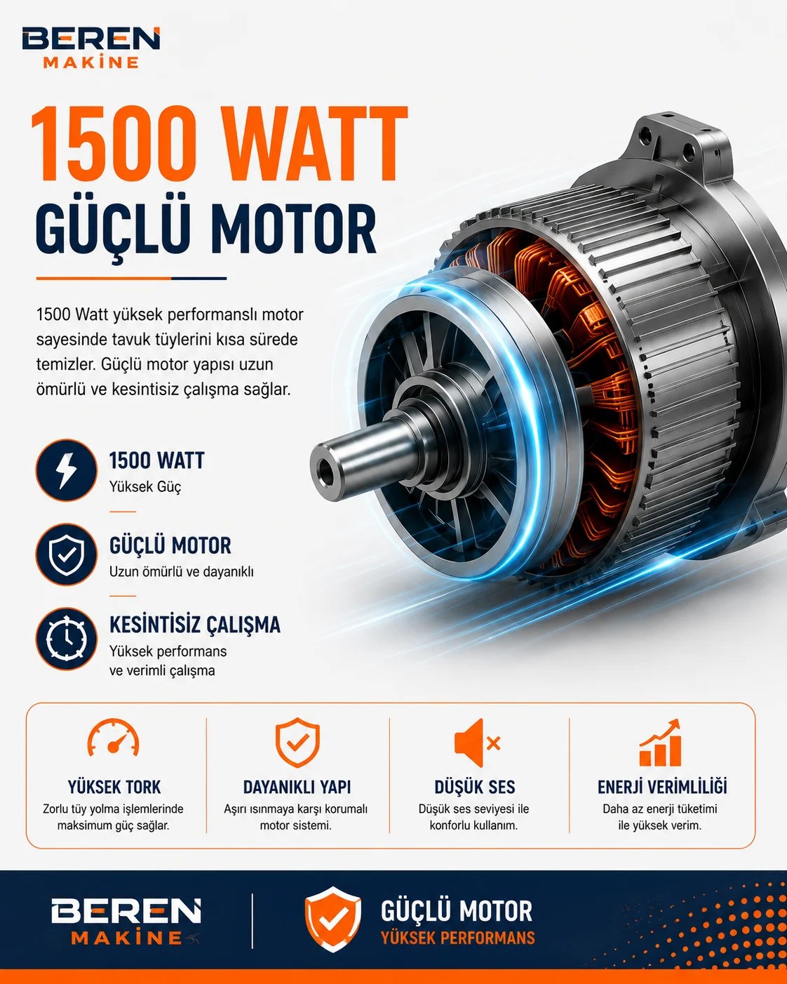 2-3 Tavuk Kapasiteli Tüy Yolma Makinesi – 1500 W Paslanmaz Çelik