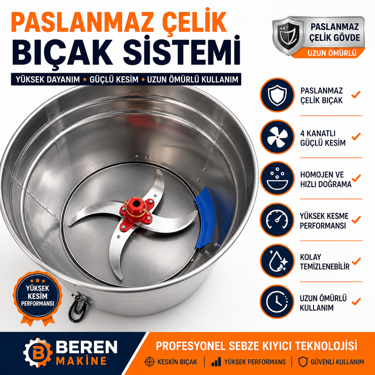 40 Litre Paslanmaz Çelik Sebze Kıyıcı 220V – Endüstriyel Yem Hazırlama Makinesi