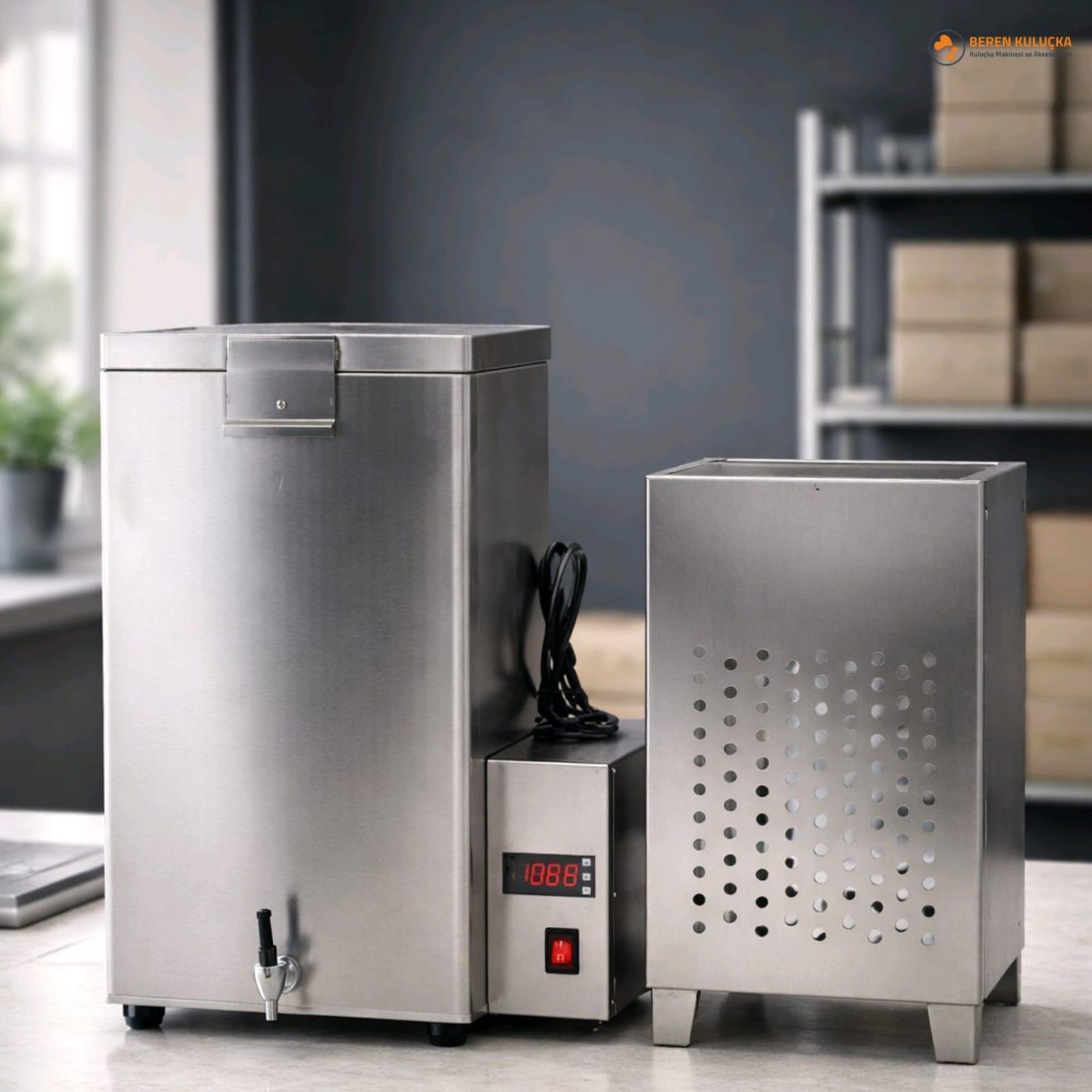 Beren 70 L Paslanmaz Tüy Islatma Kazanı | Dijital Termostatlı Kanatlı Islatma Tankı (220V 2000W)