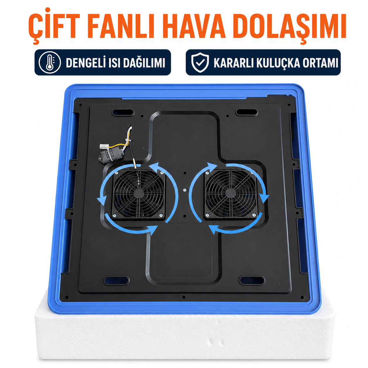 Beren Makine 176 Yumurtalık Tam Otomatik Kuluçka Makinesi – Çift Katlı, Çift Fanlı, 5 Programlı