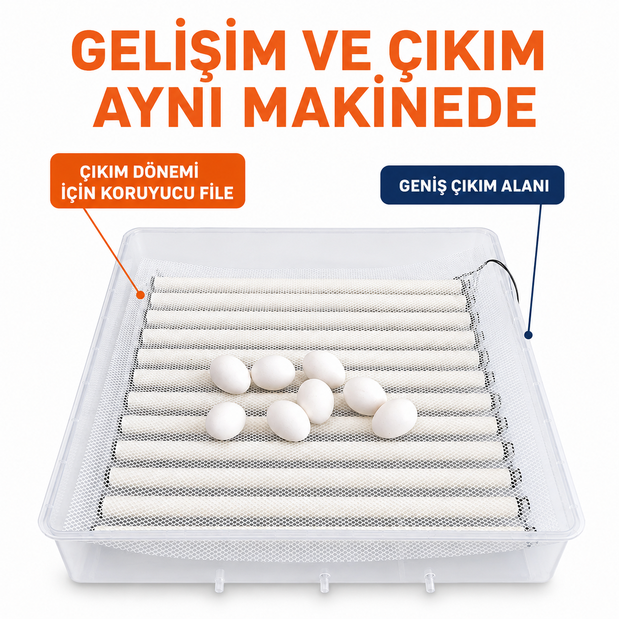 Beren Makine 88 Yumurtalık Tam Otomatik Kuluçka Makinesi – Çift Fanlı, 5 Programlı
