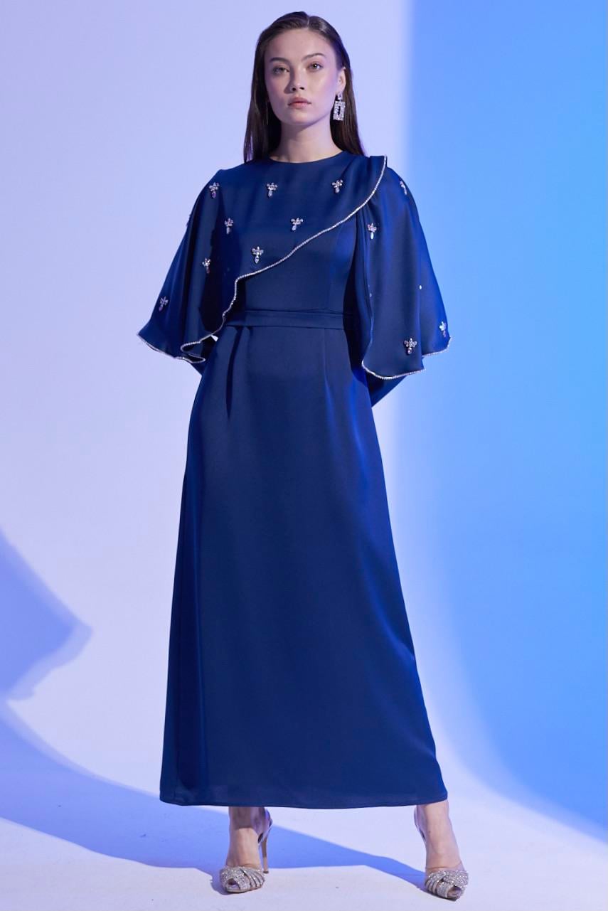 Alyse Exclusive Elbise Lacivert