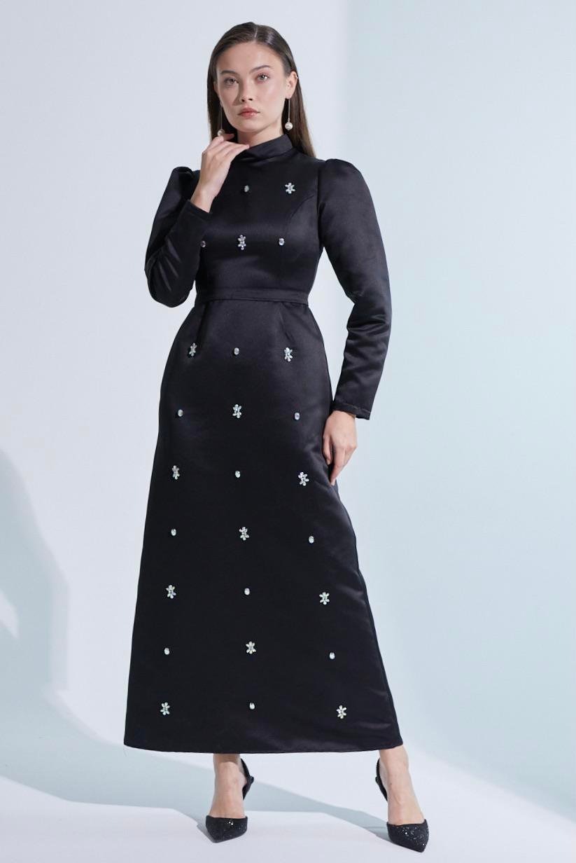 Candela Exclusive Elbise Siyah