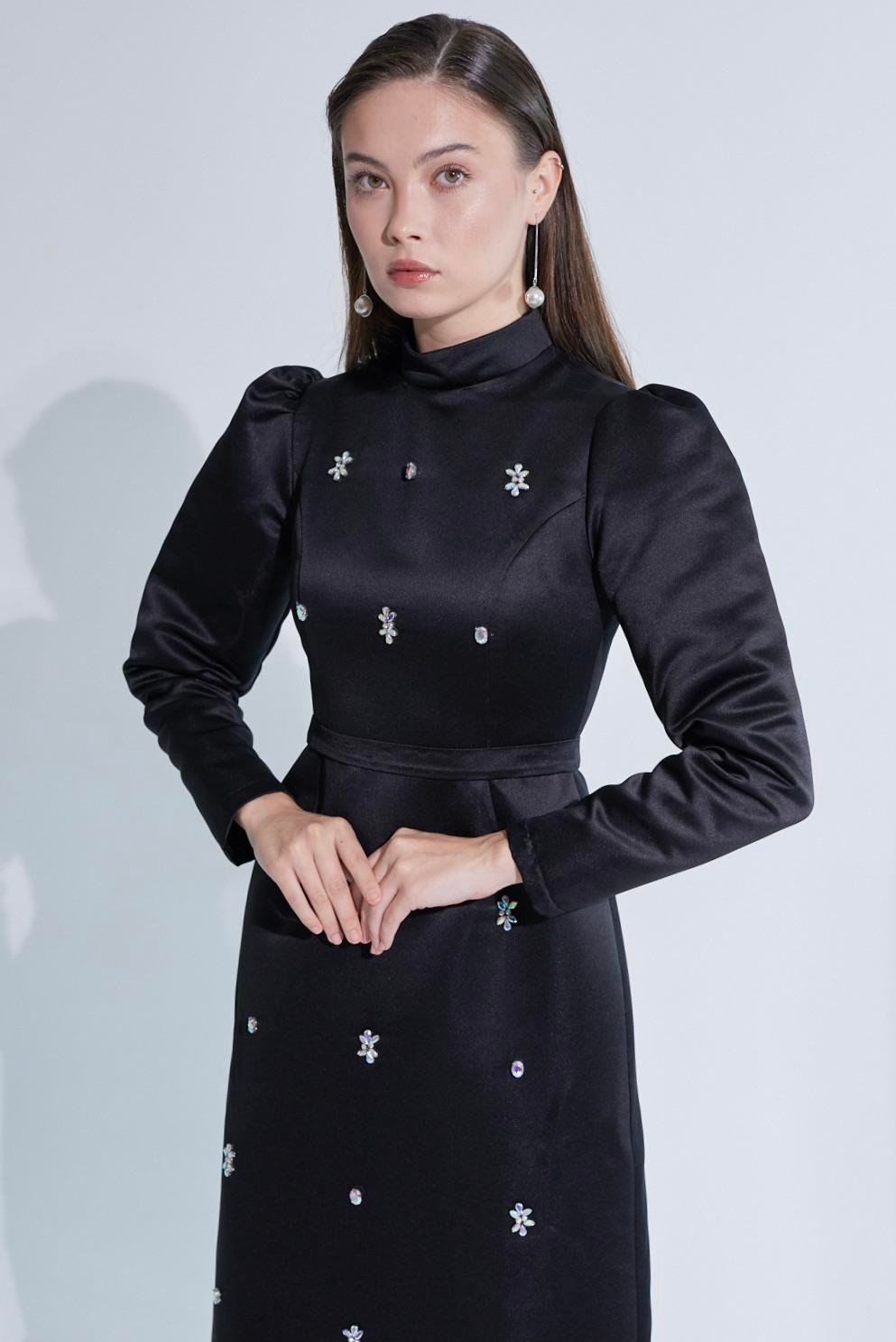 Candela Exclusive Elbise Siyah