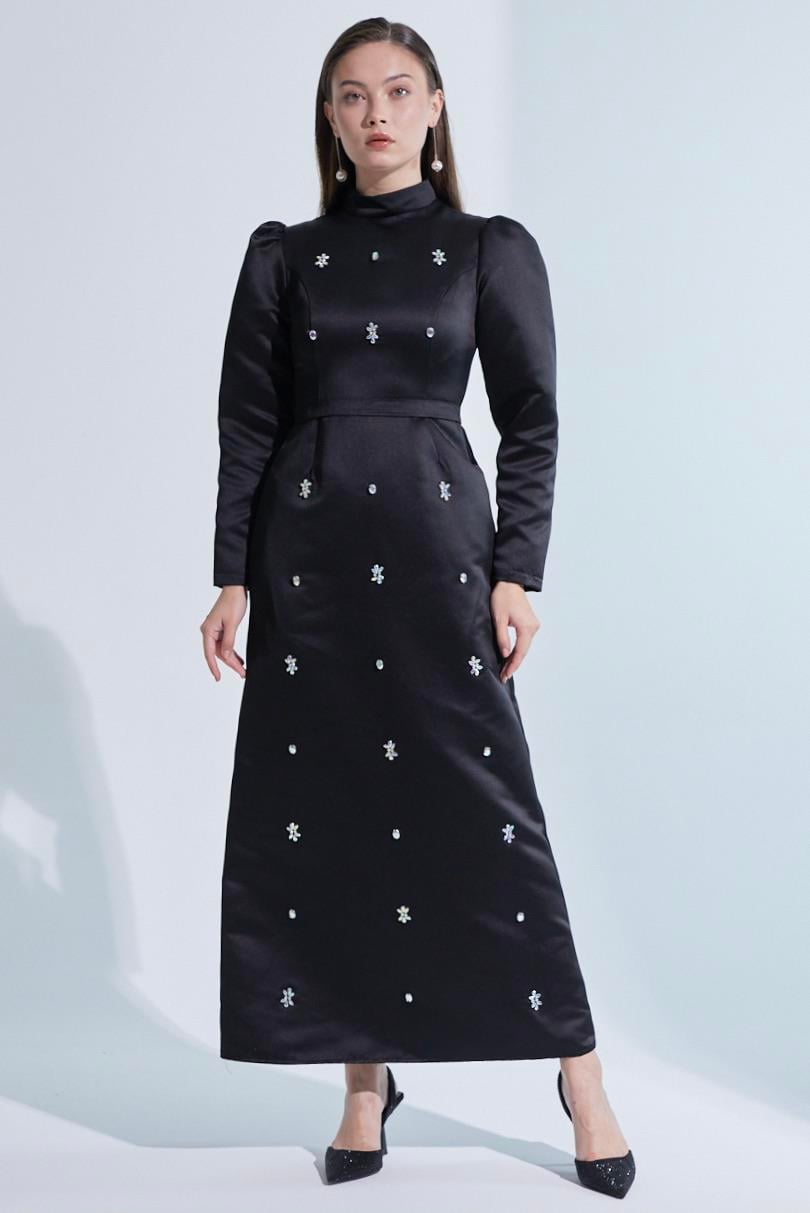 Candela Exclusive Elbise Siyah