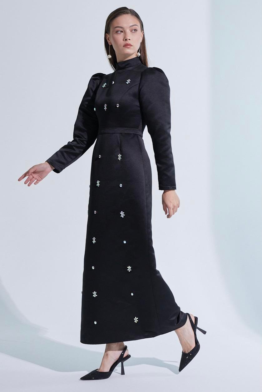 Candela Exclusive Elbise Siyah