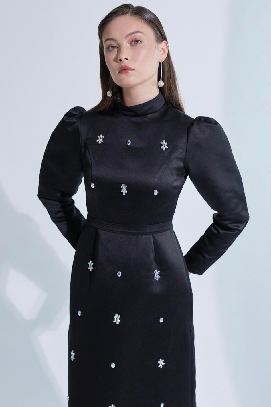 Candela Exclusive Elbise Siyah