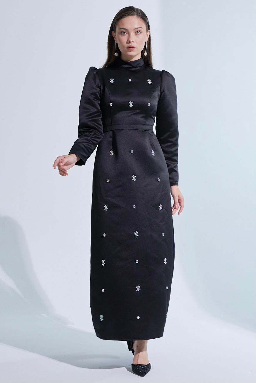 Candela Exclusive Elbise Siyah