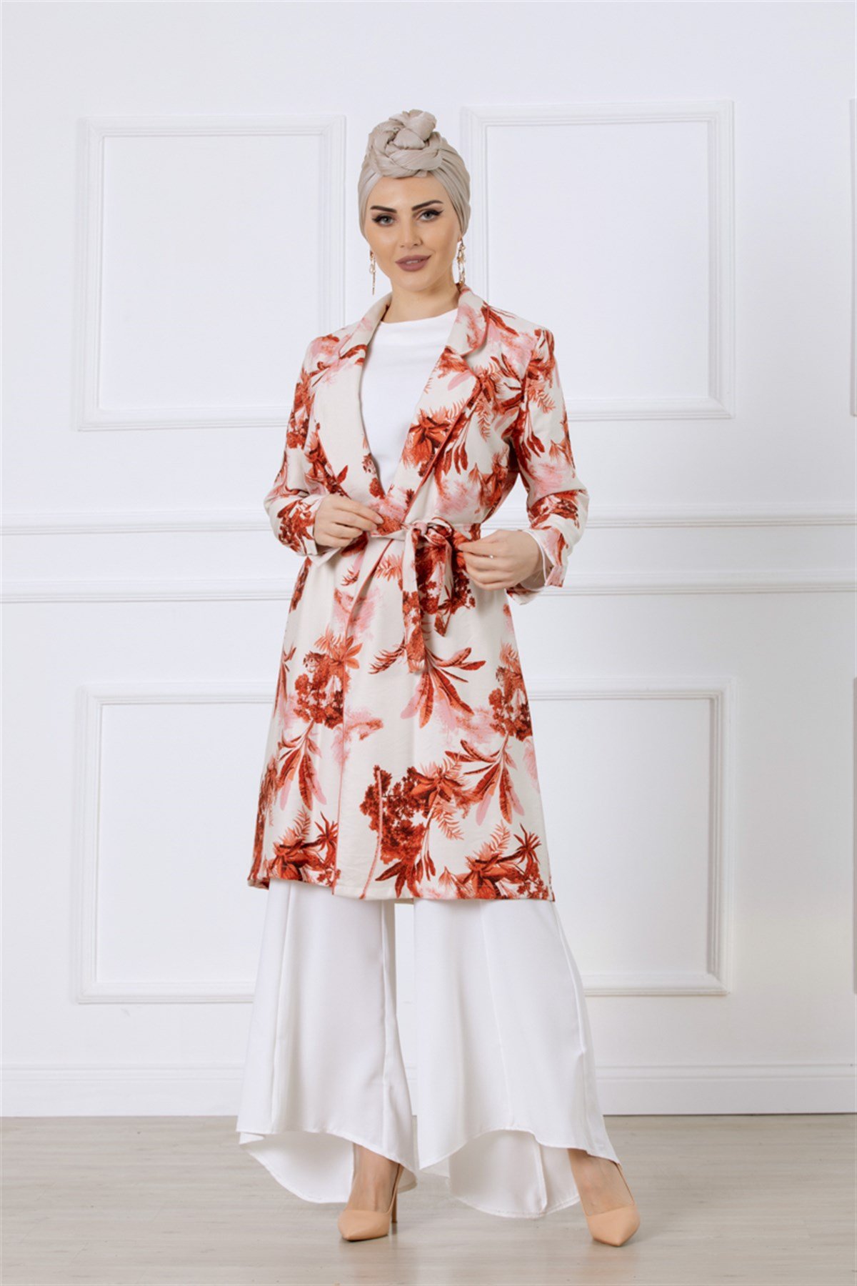 DESENLİ BAHARLIK TRENCHCOAT