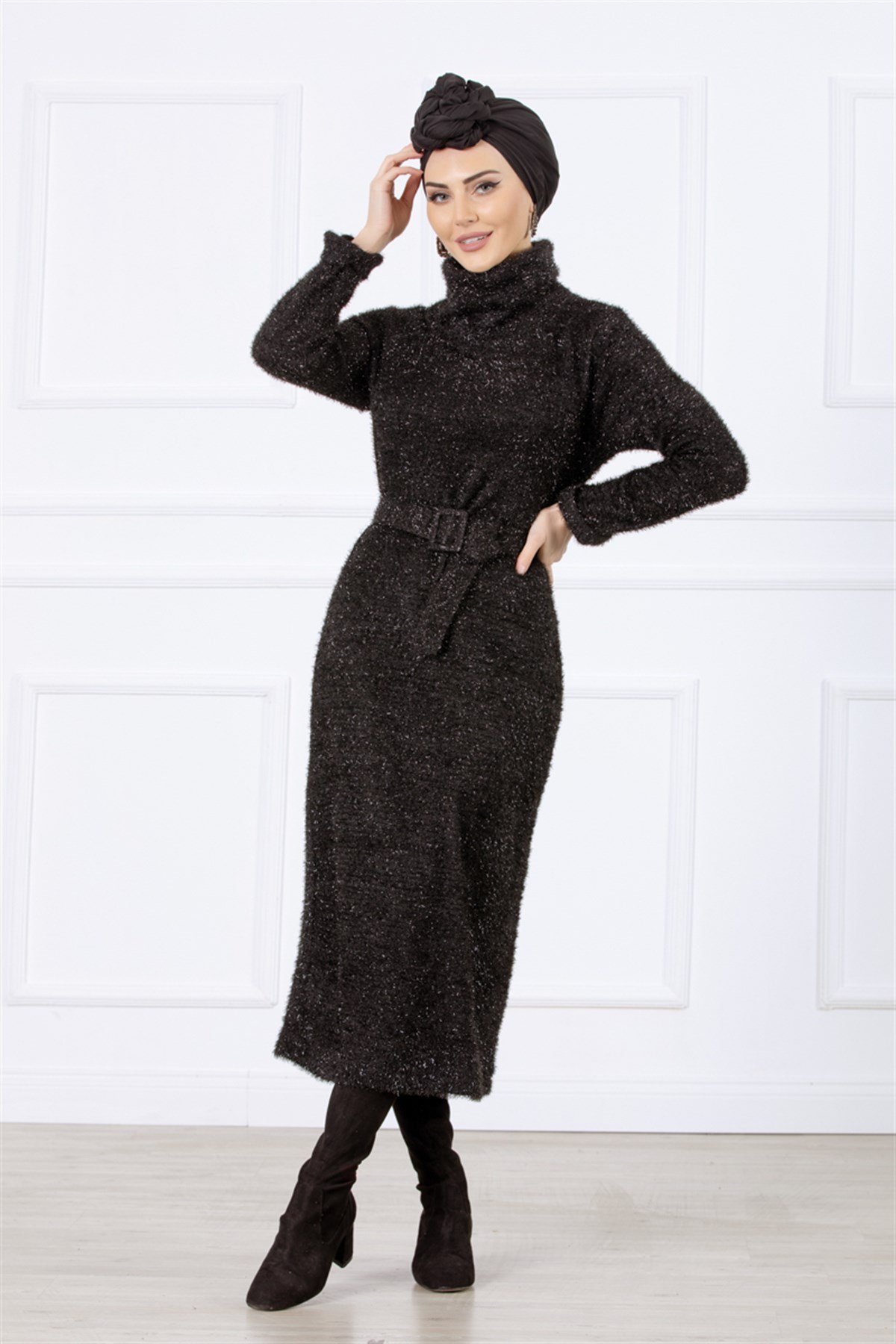 KIRÇILLI ŞIK ELBİSE