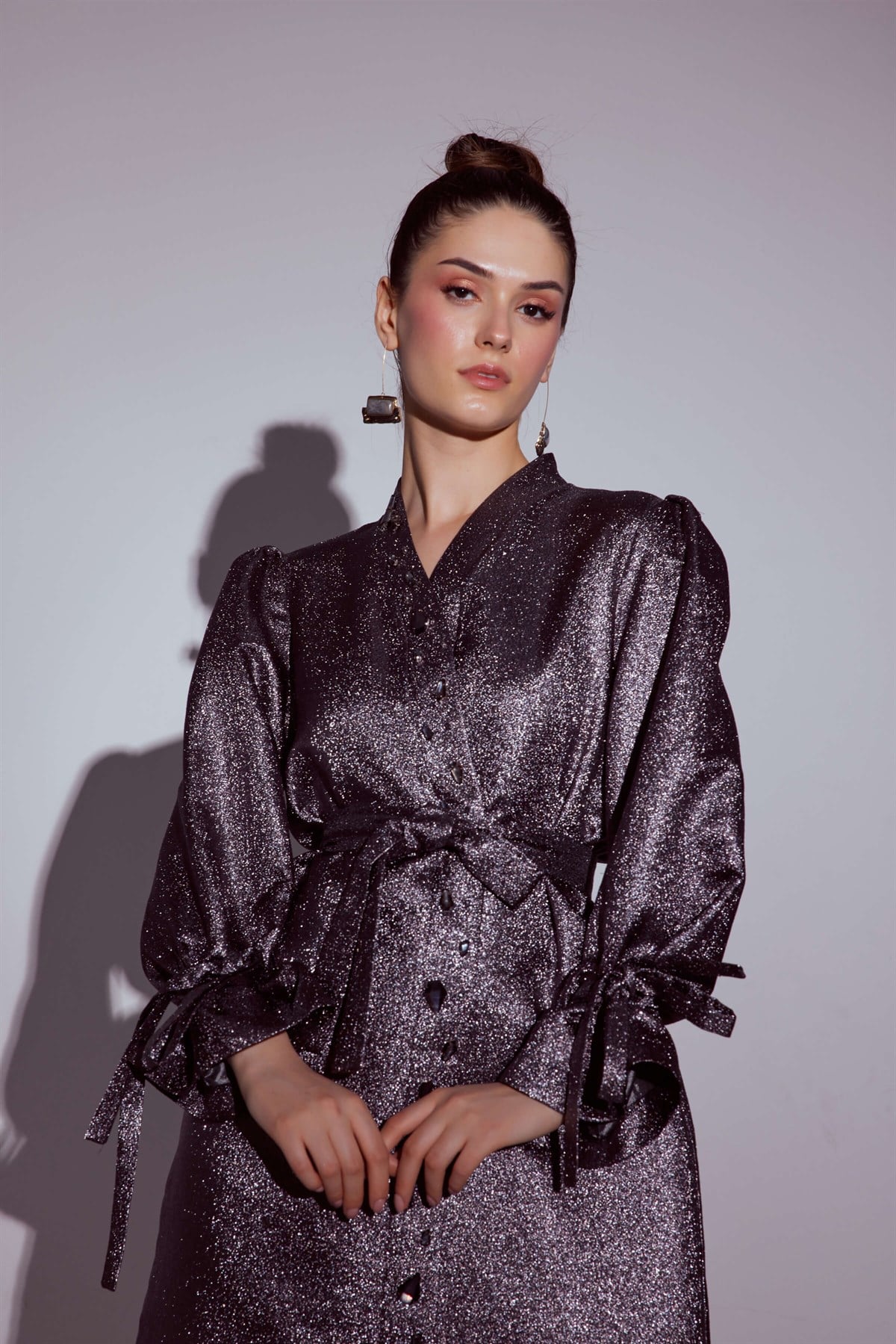 Özel Tasarım Taşlı Kimono Abaya 