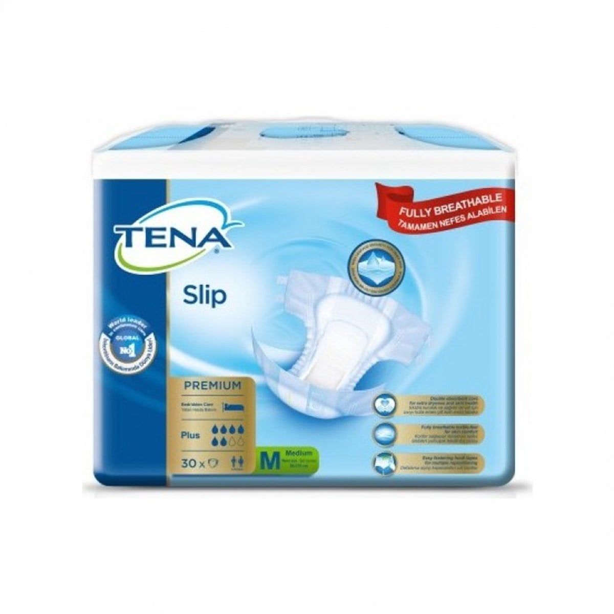 TENA SLIP PREMIUM PLUS MEDIUM 30'LU