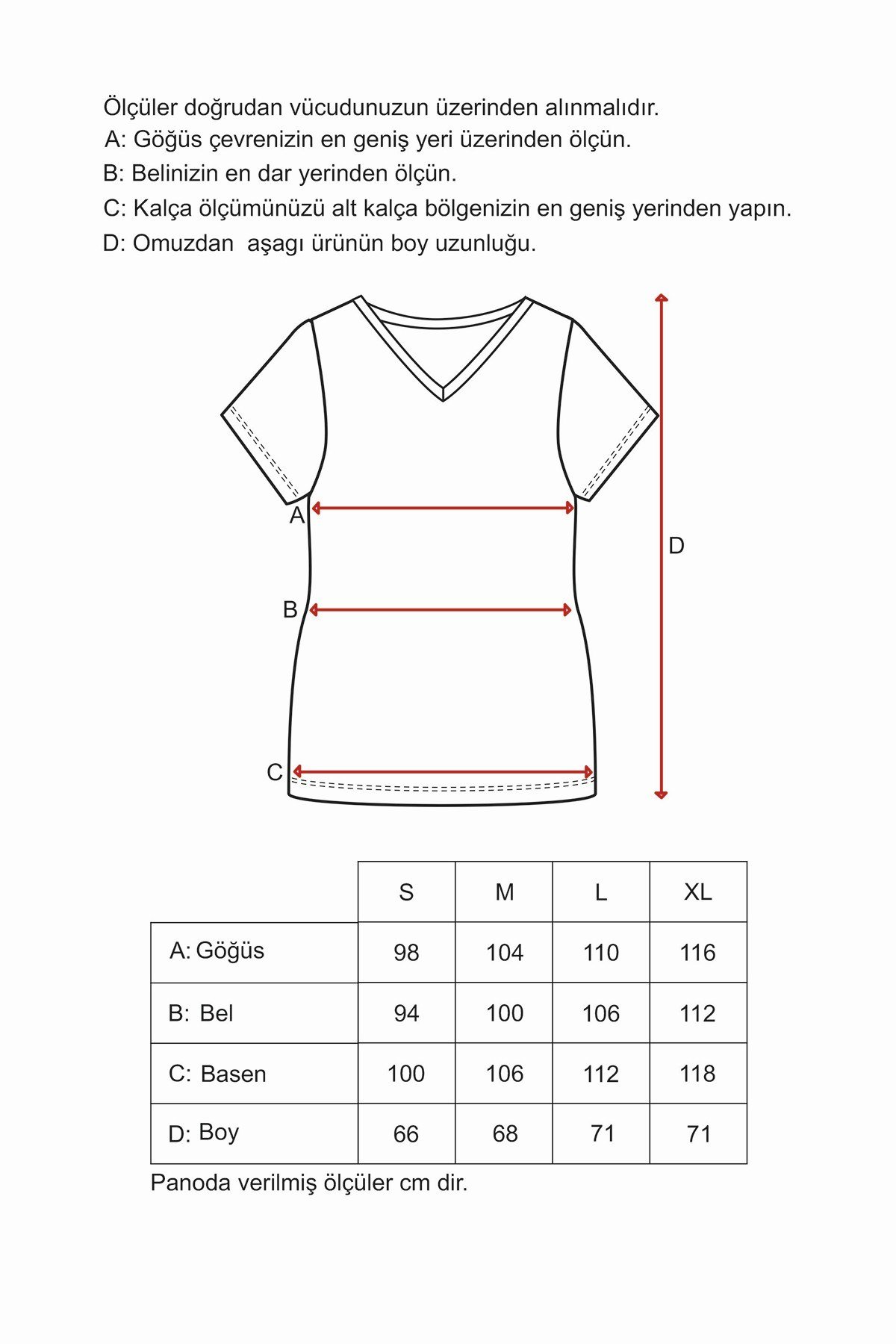 Pudra V Yaka Basic T-shirt ND-2003