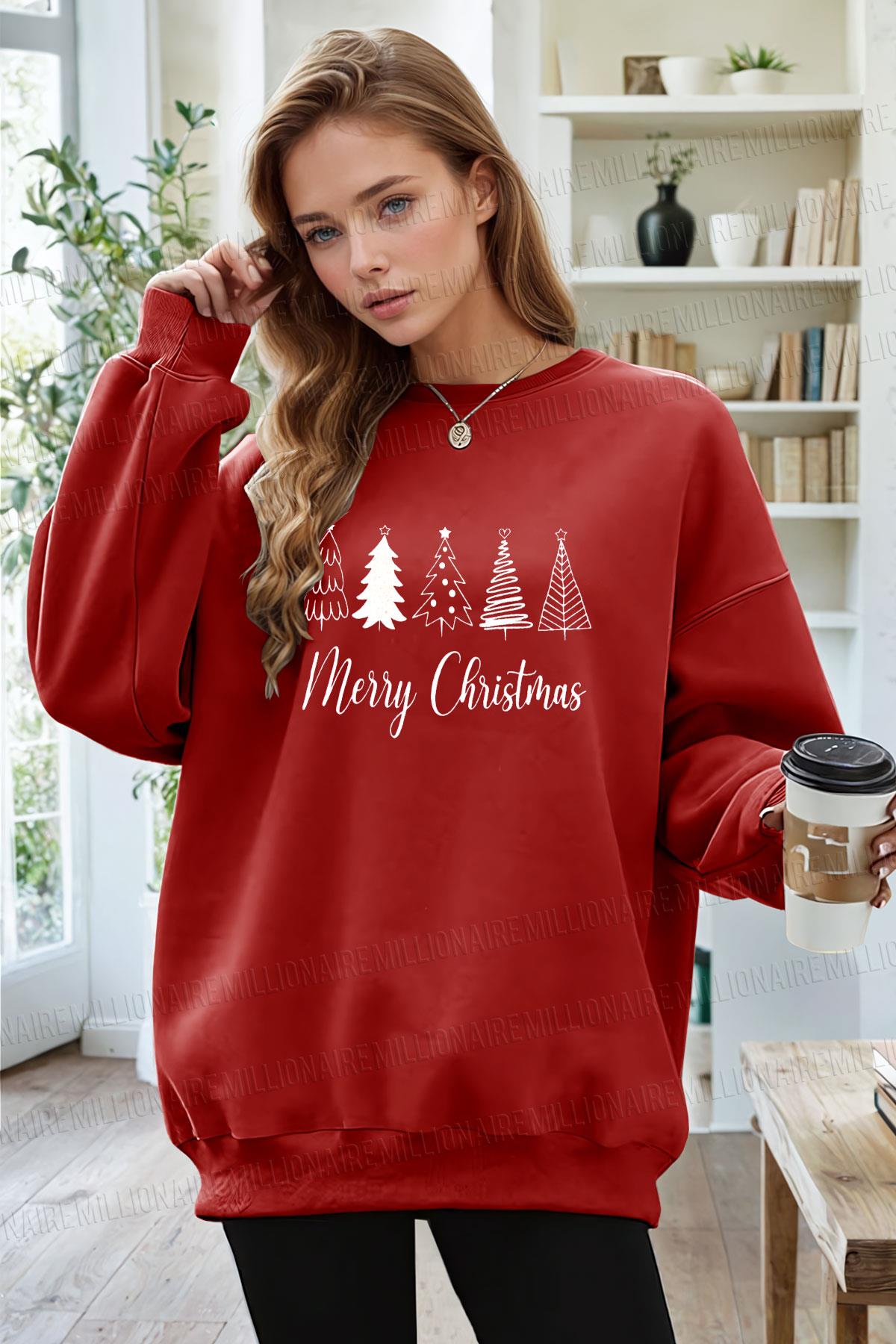 Dreamer Baskılı 0 Sıfır Yaka Oversize Salaş Bol Kesim Polar Sweatshirt