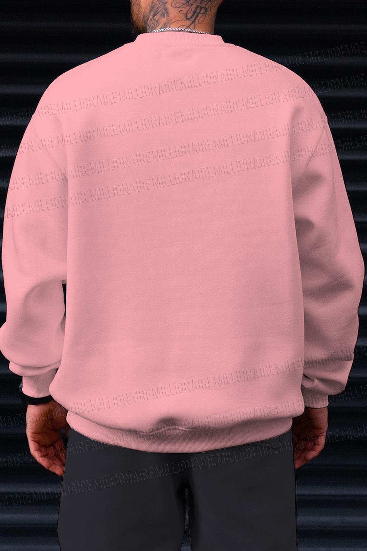 Düz Basic Baskısız Sıfır Bisiklet Yaka Oversize Salaş Sweatshirt Sweat