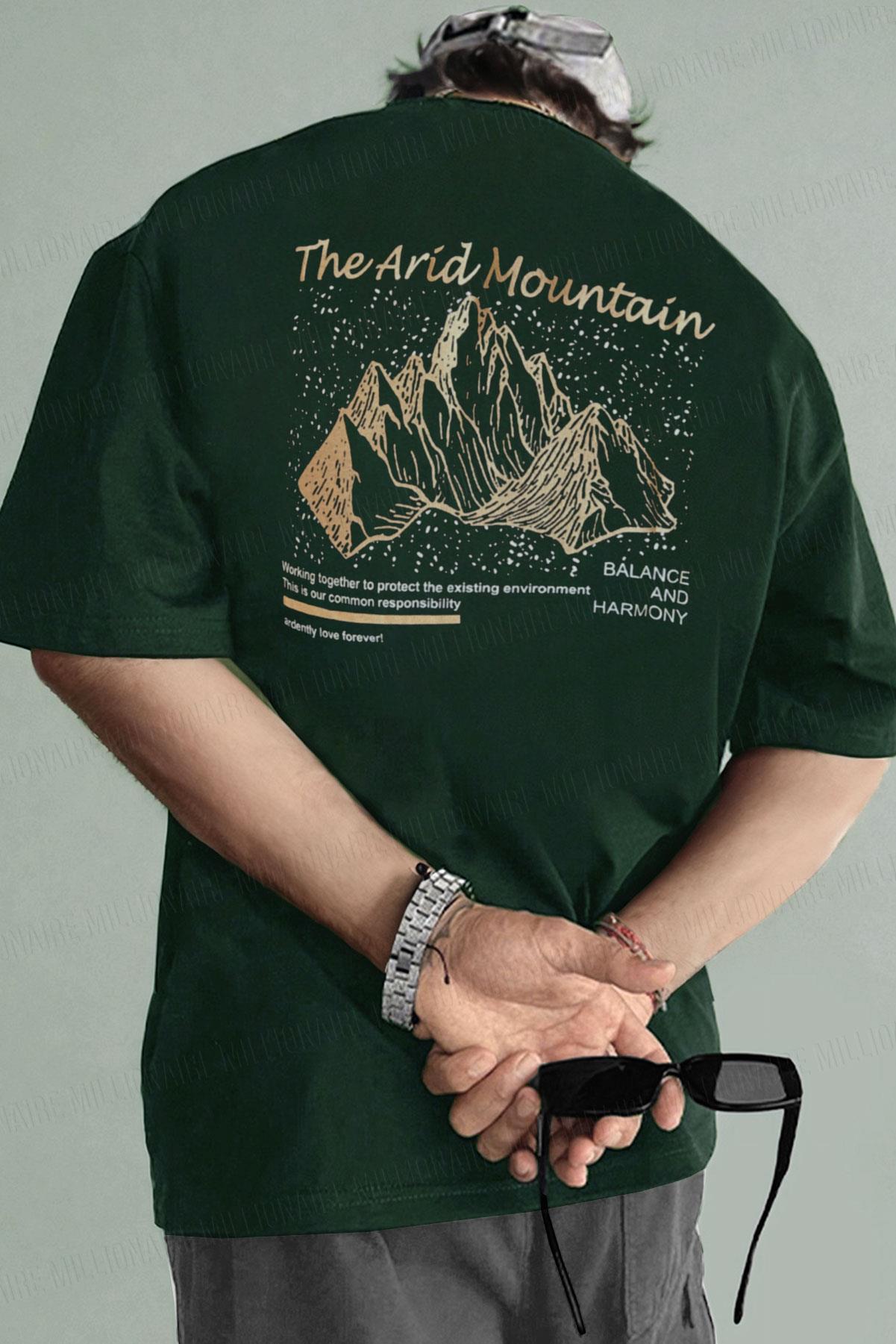 Erkek Arid Mountain Yeşil Oversize Salas Boyfriend T-Shirt