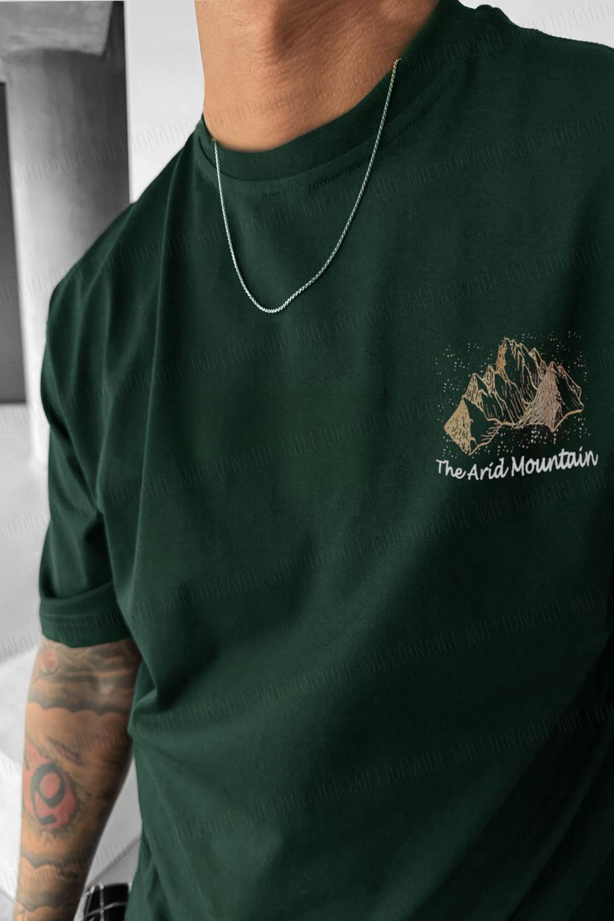 Erkek Arid Mountain Yeşil Oversize Salas Boyfriend T-Shirt