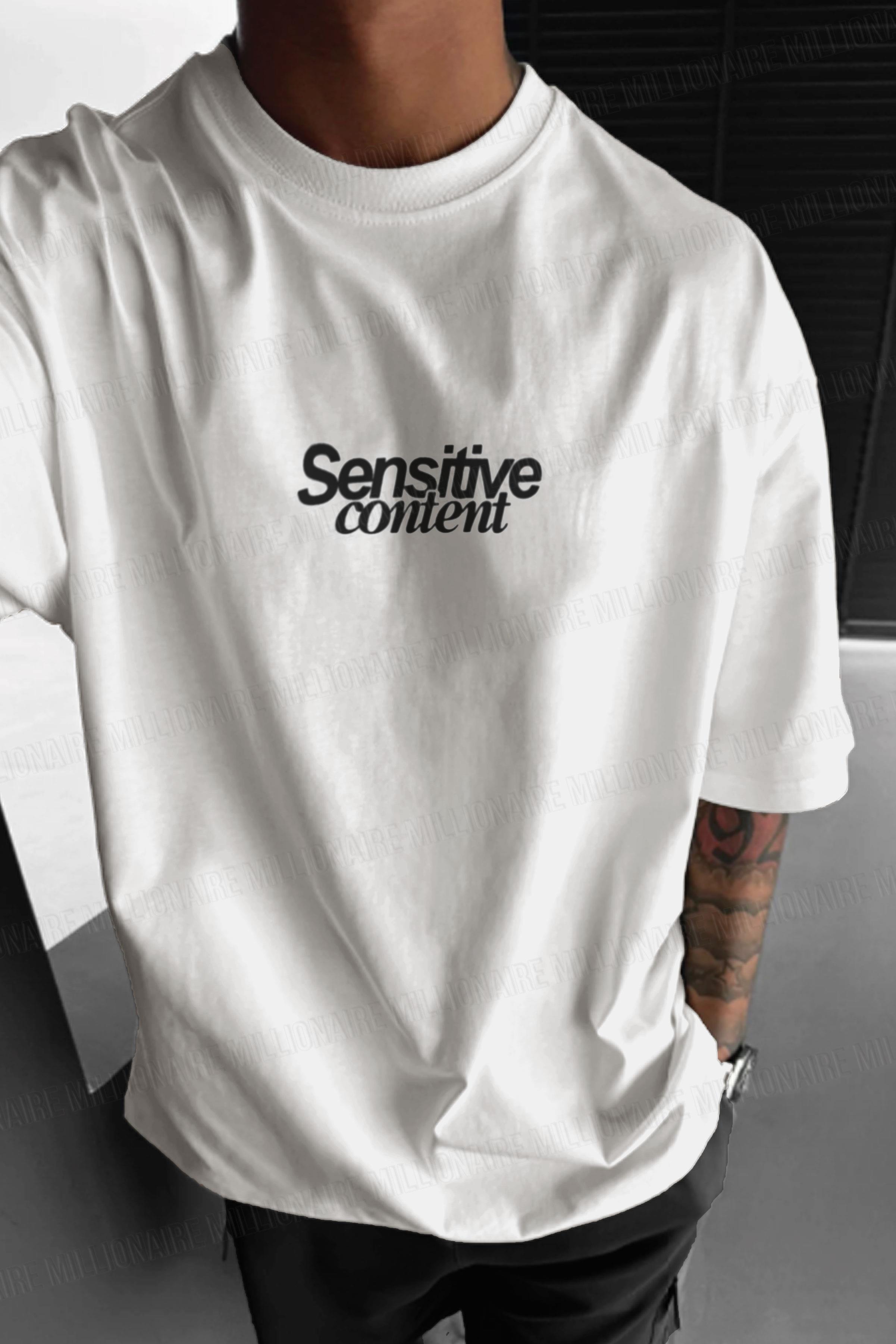 Erkek Göz Baskılı Sensitive Oversize Fit Bol Geniş Kalıp Salaş Kesim T-shirt