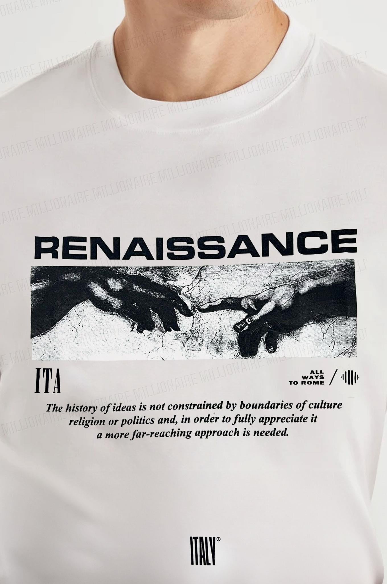 Erkek Renaissance Oversize Fit Bol Geniş Kalıp Salaş Kesim T-shirt