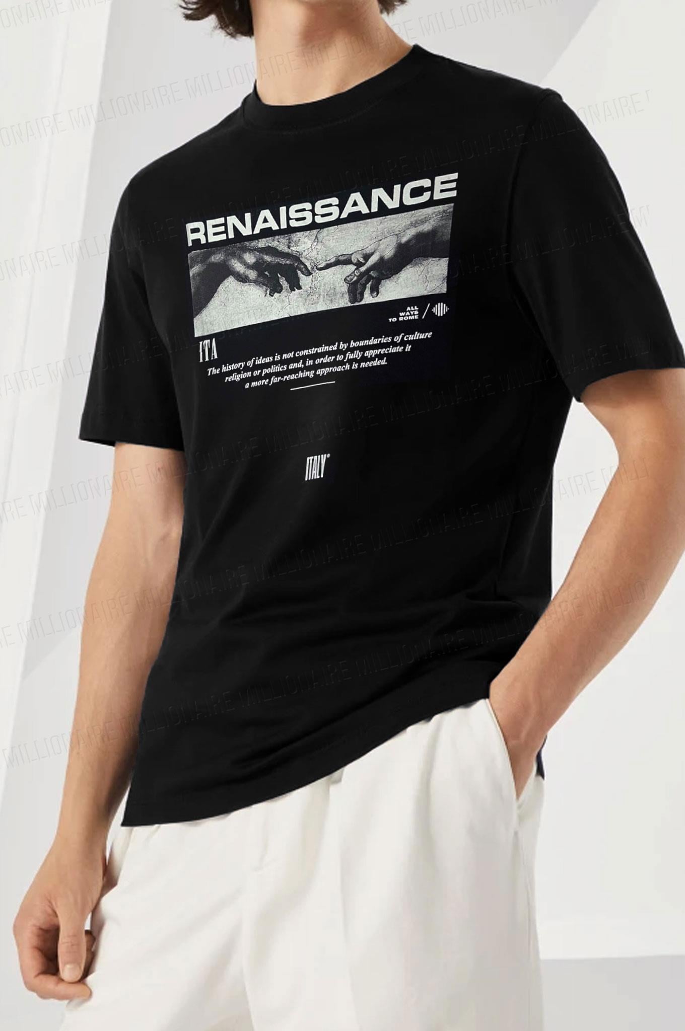 Erkek Renaissance Oversize Fit Bol Geniş Kalıp Salaş Kesim T-shirt