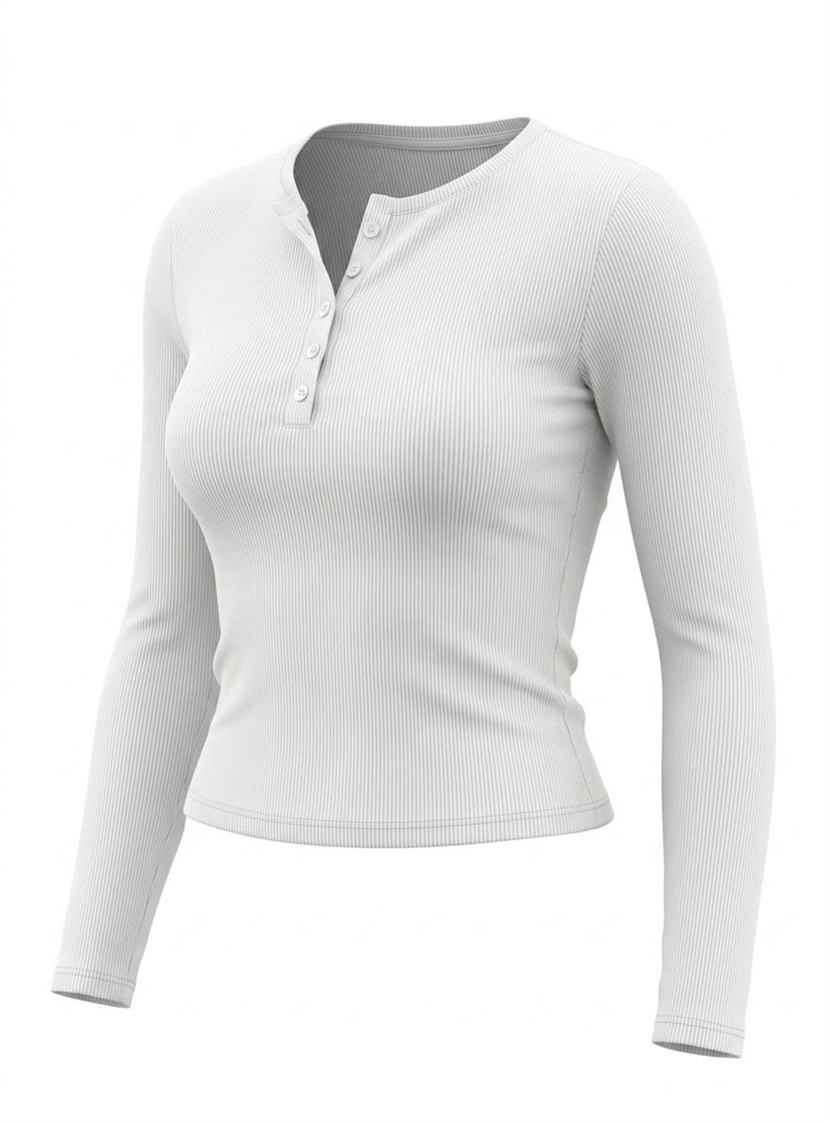 Kadın Beyaz Düğme Detaylı Patlı Düğmeli Bisiklet Yaka Uzun Kollu Fitilli Kaşkorse Bluz Body