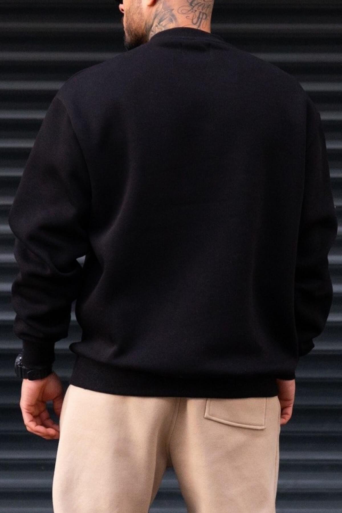 Men's Oversize Basic Sweatshirt Martin Valen Black