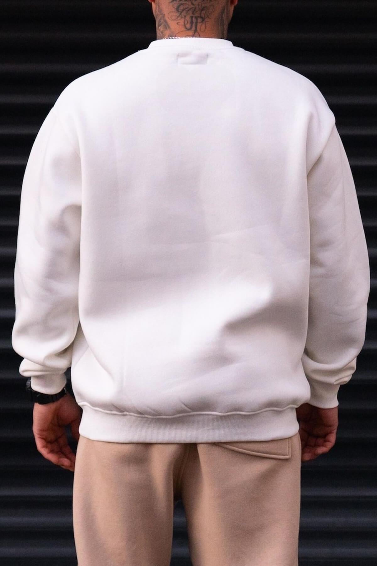 Men's Oversize Basic Sweatshirt Martin Valen White