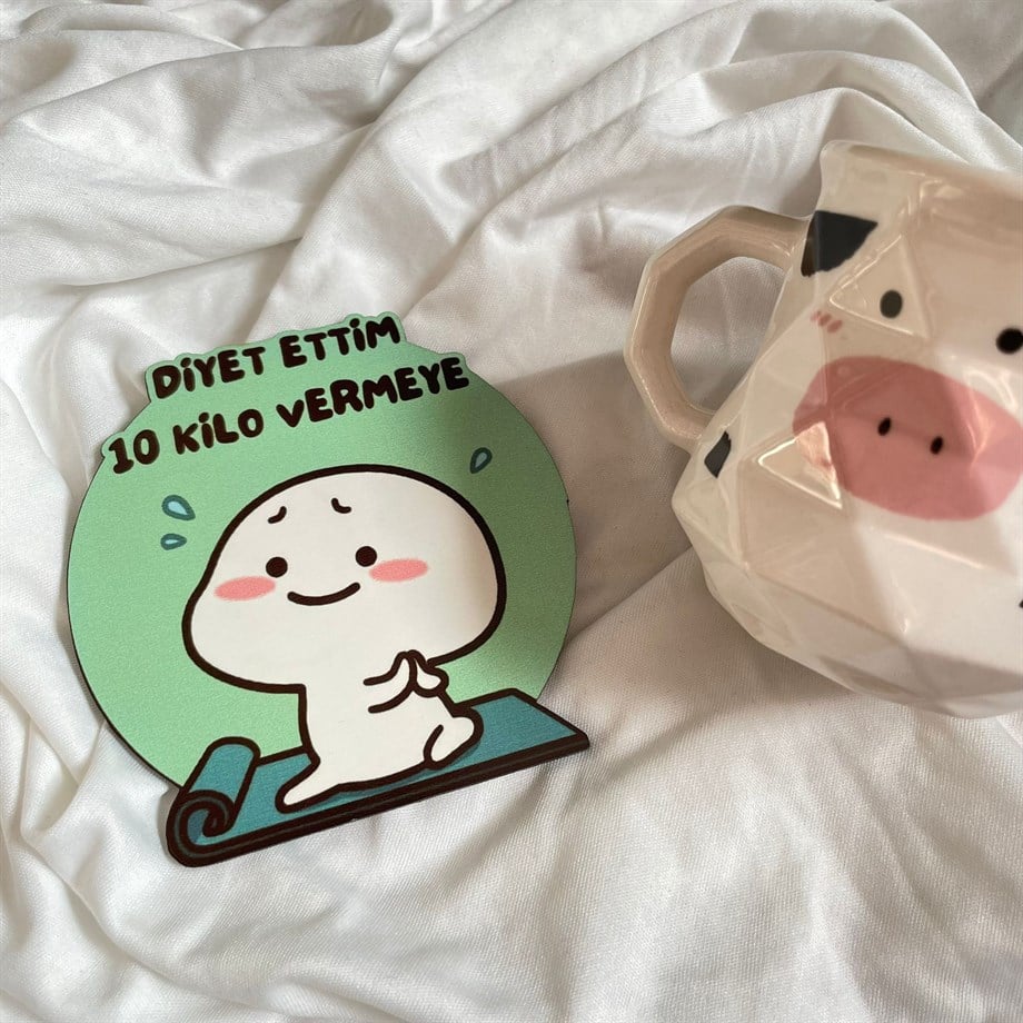  Diyet Ettim 10 Kilo Vermeye Bardak Altlığı