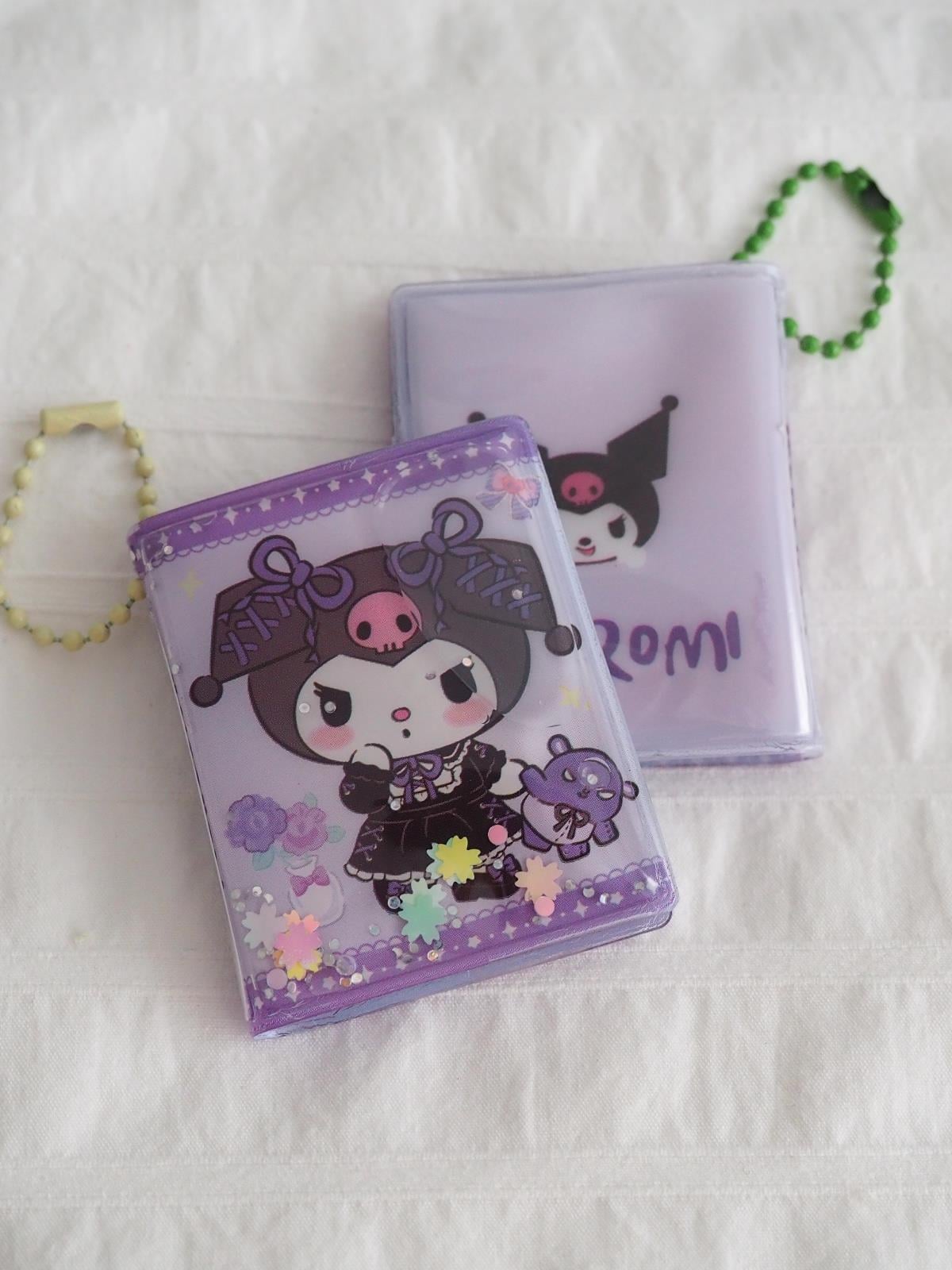 2li Anime Tasarımlı Mini Sulu Simli Anahtarlık Defter