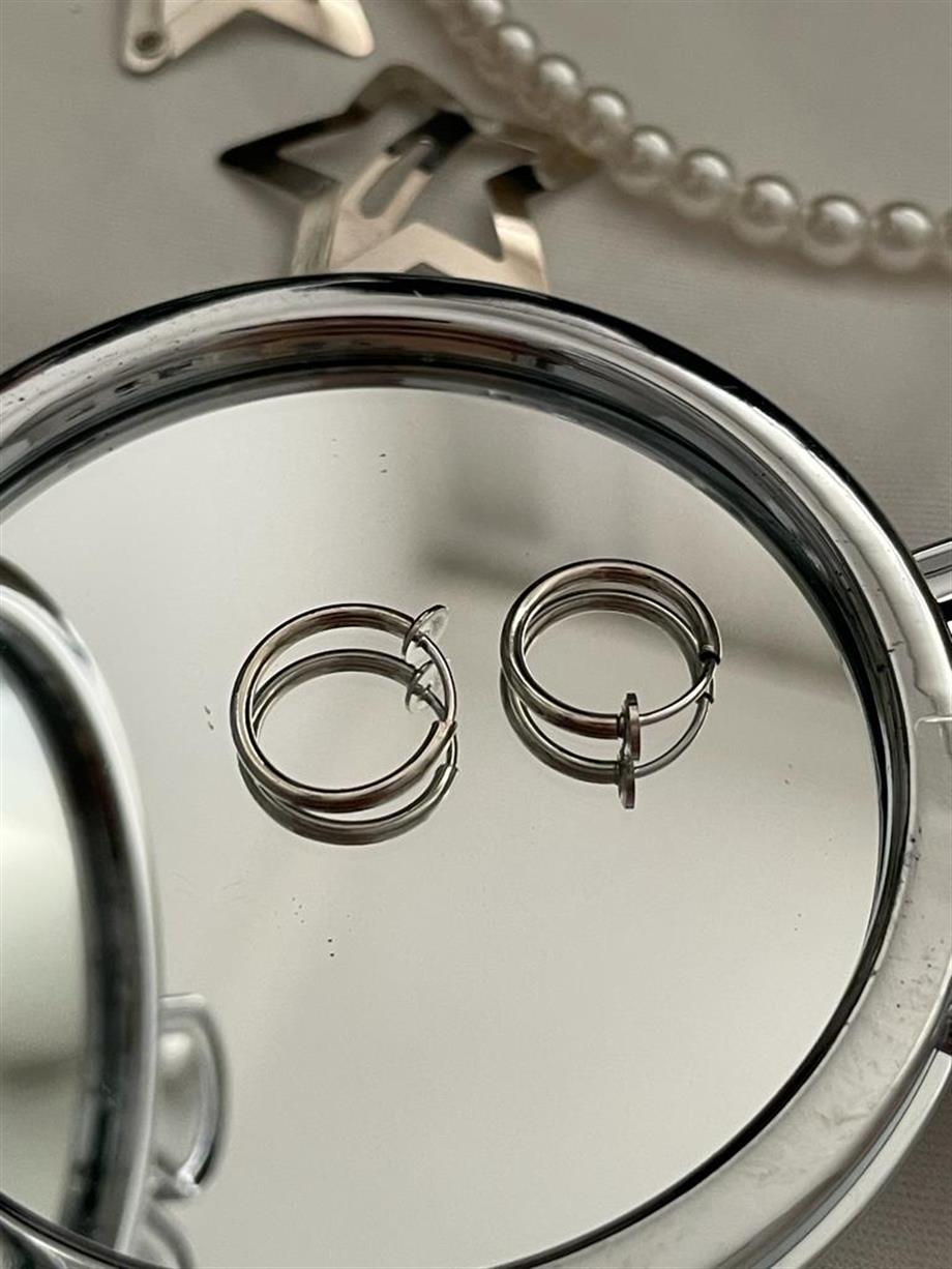 2li Sıkıştırmalı Küpe Fake Piercing
