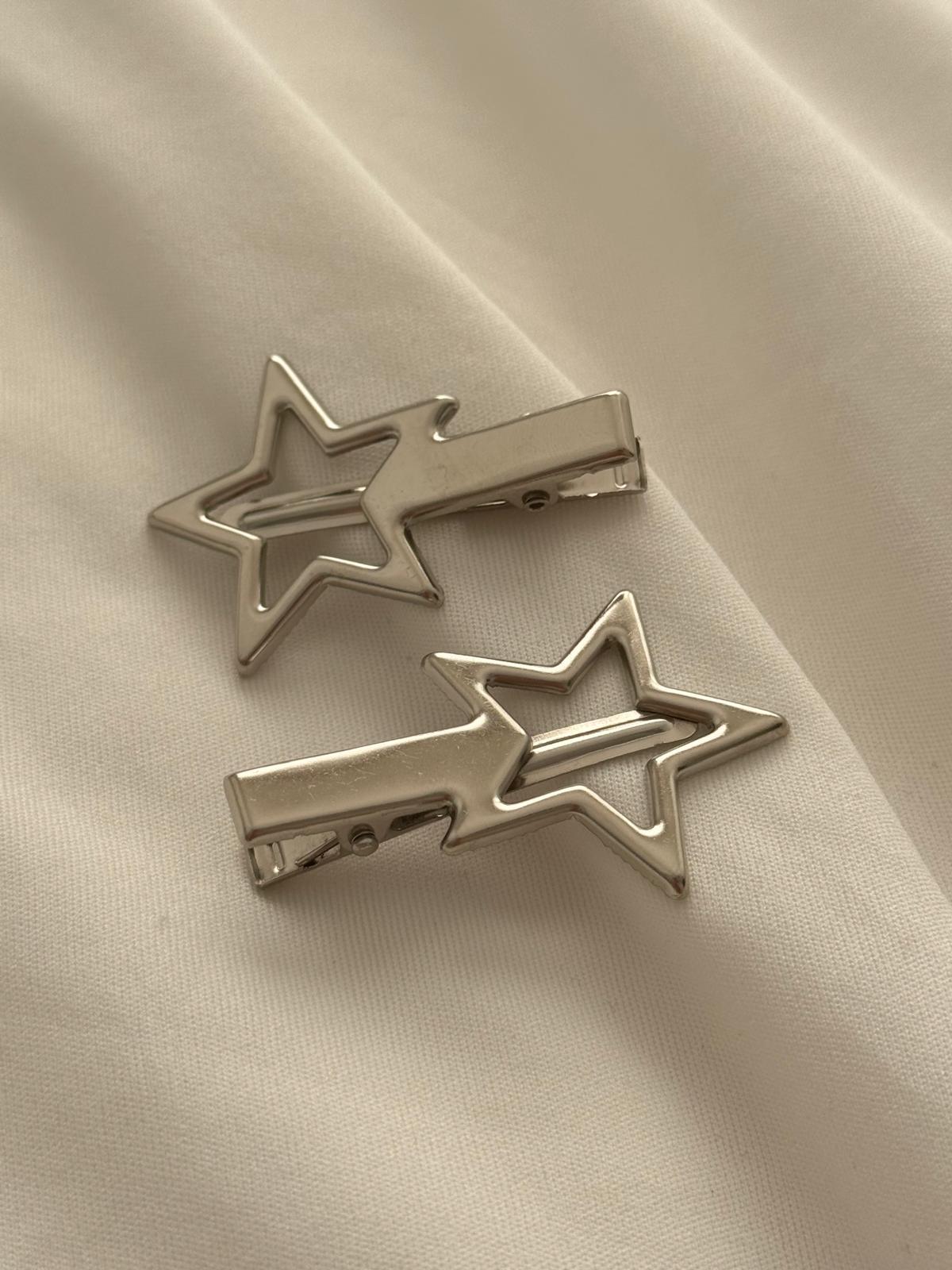 2'li Yıldız Klips Toka Y2K Star Style