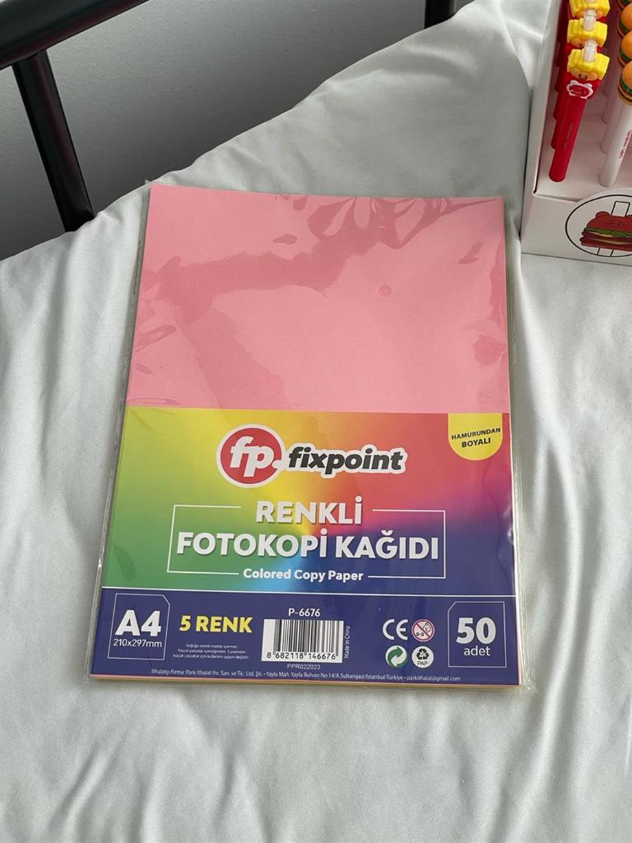 5 Renk A4 Fotokopi Kağıdı 50li