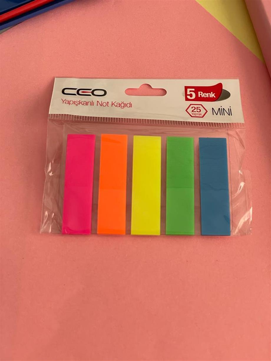 5 Renk Mini Yapışkanlı Not kağıdı