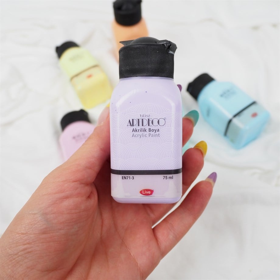 6 lı Pastel Akrilik Boya Seti