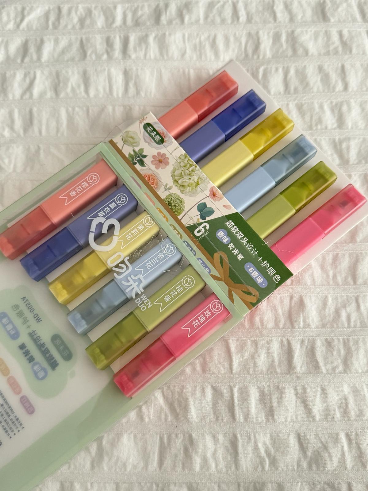 6lı Flowers Çift Taraflı Art Maker Kalem Set