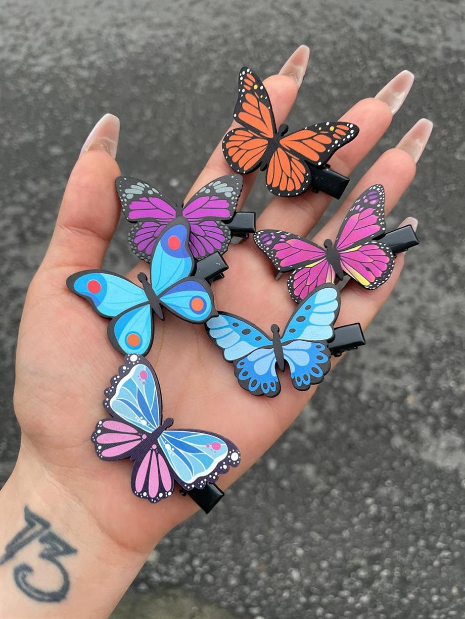 6lı Kelebek Pens Toka Seti