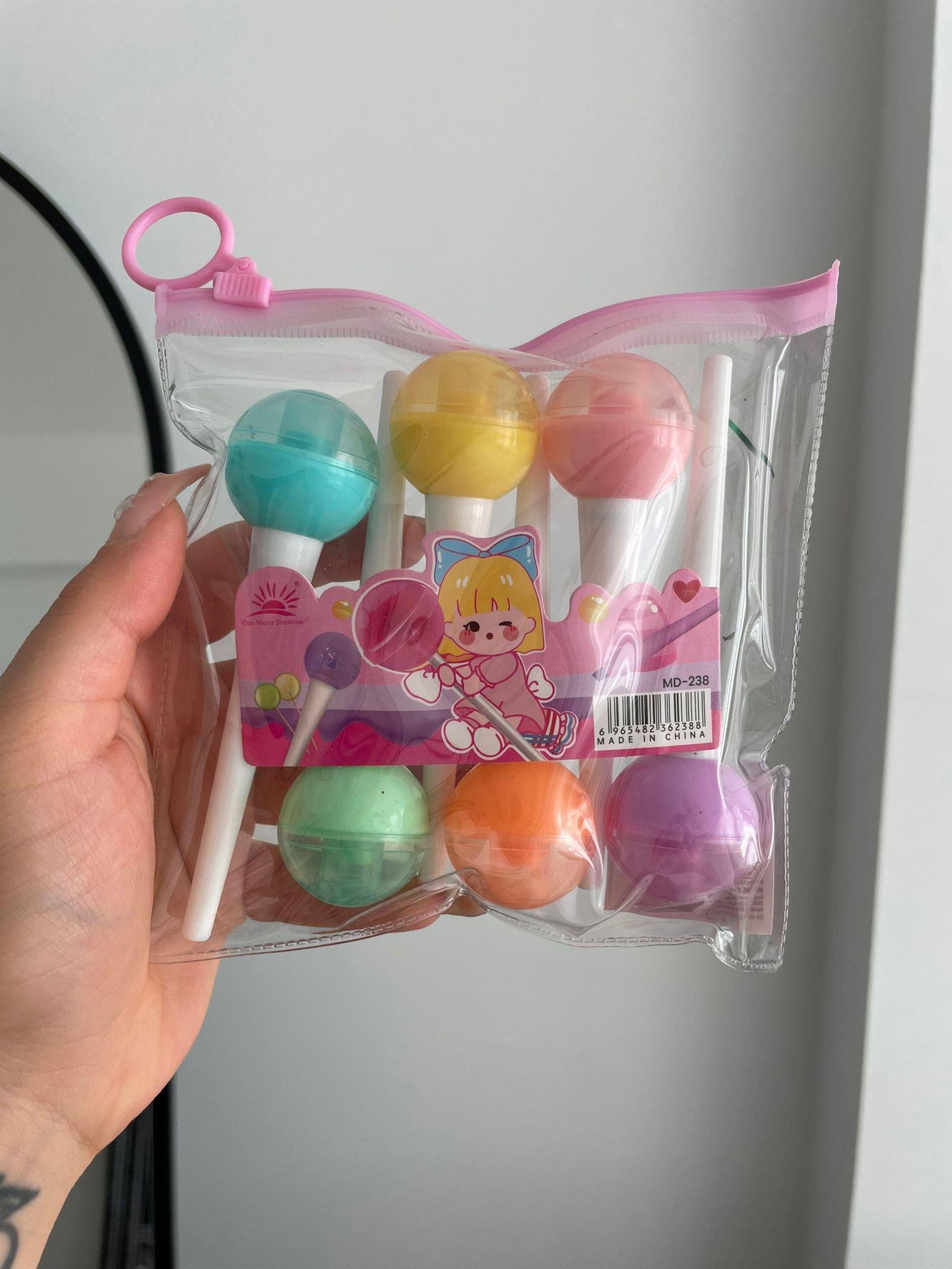 6lı Lolipop işaretleme Kalemi