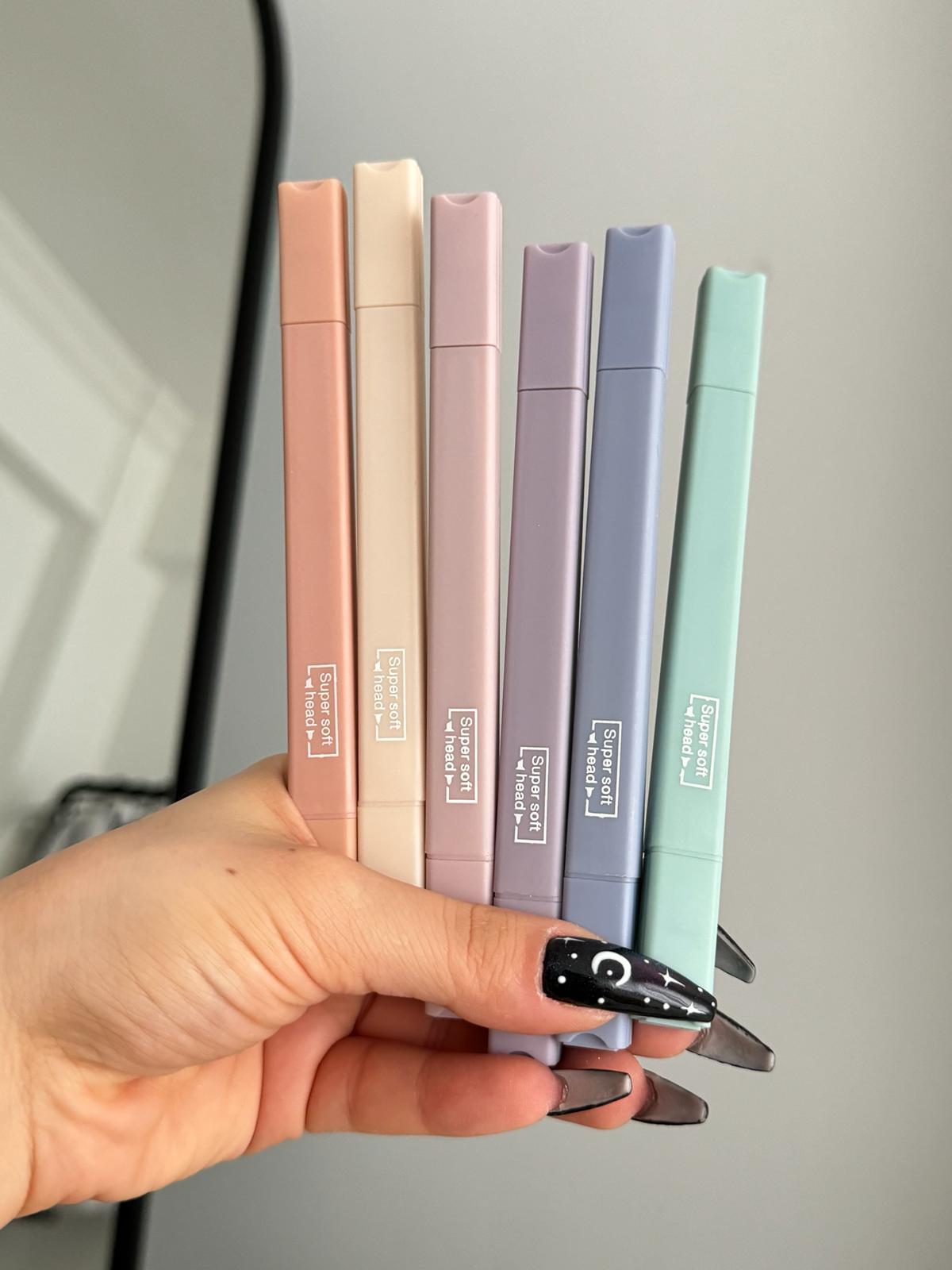 6lı Soft Head Çift Taraflı Art Maker Kalem Set