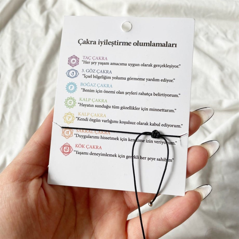 7 Enerji Merkezi Kırık Doğal Taş Çakra Bileklik