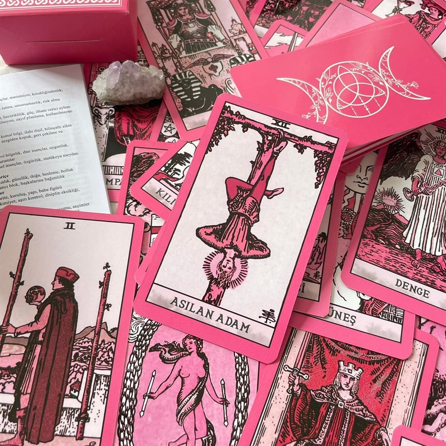 78 Kartlı Regin Pink Rider Waite Tarot Destesi 