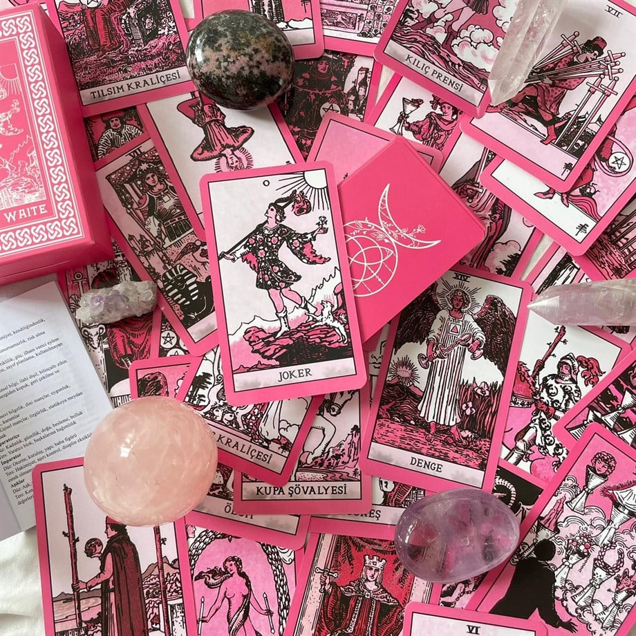 78 Kartlı Regin Pink Rider Waite Tarot Destesi 