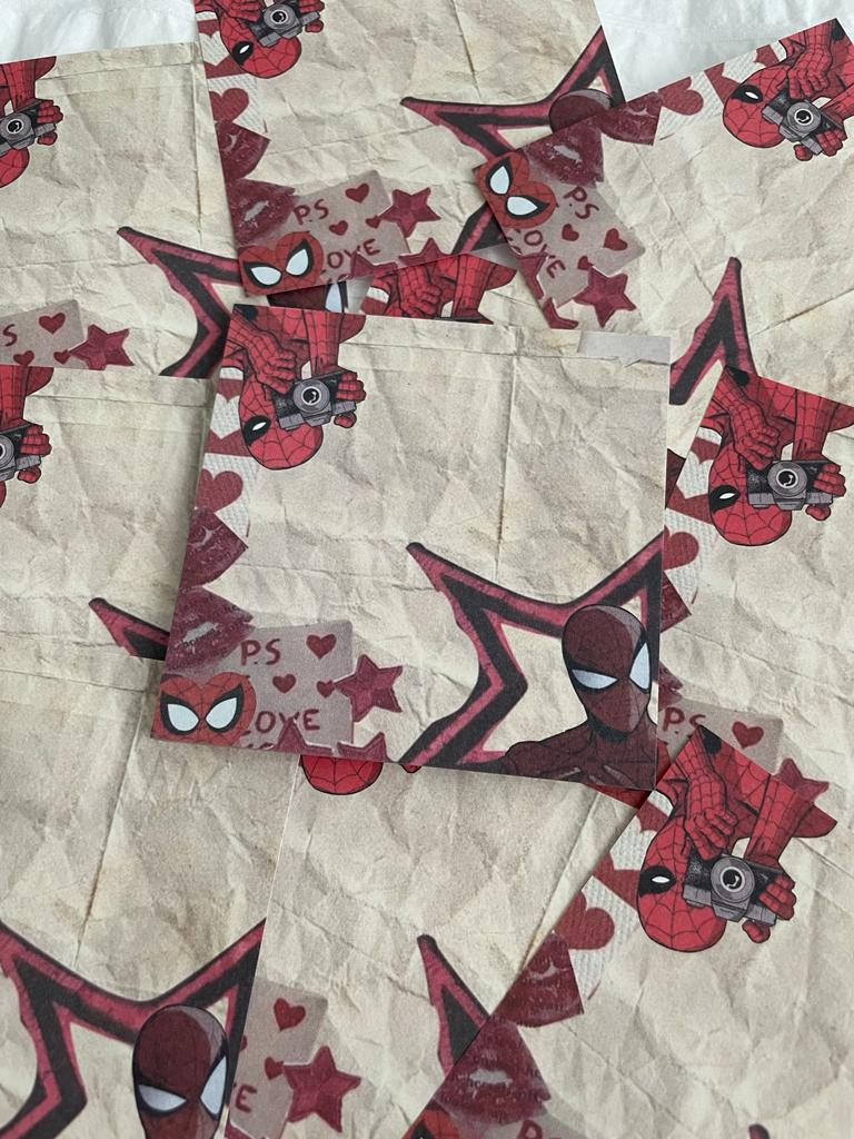 Aesthetic Spider Memo Pad Kare Not Defteri