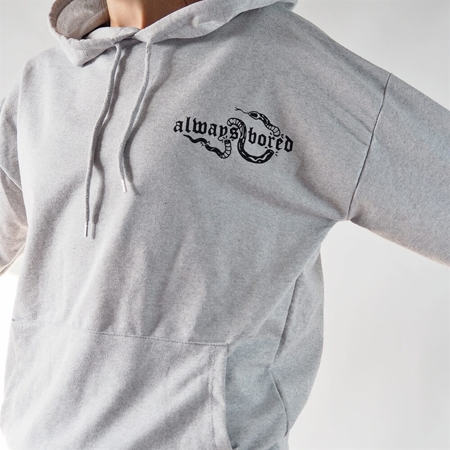 Always Bored  Mystical Gothic Sırt Baskılı Sweatshirt