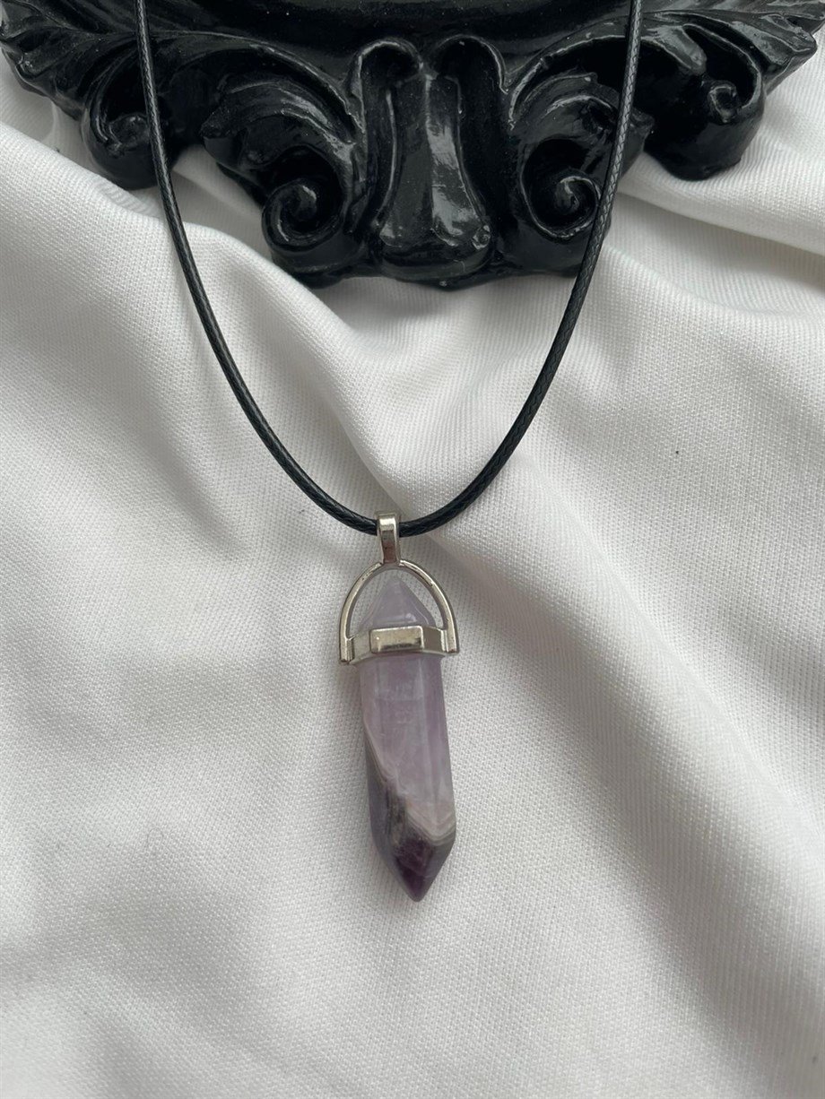 Ametist Doğaştaş Pandül Kolye