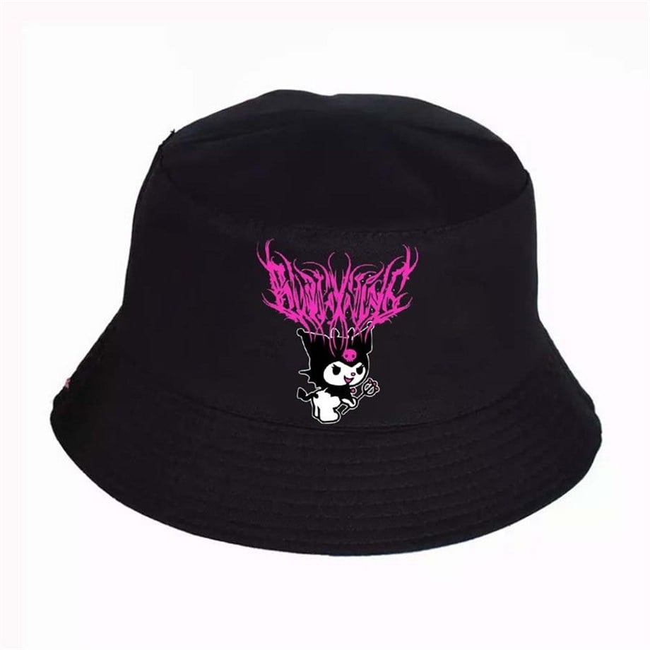 Anime Harajuku Kuromi Sanrio Bucket Şapka